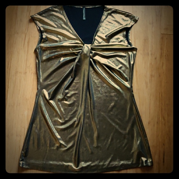 Blecker & McDougal gold black top - Picture 4 of 6